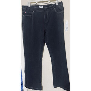 Pajama Jeans Black Bootcut Pull-On Stretch Comfort Pants XL Women's flare leg
